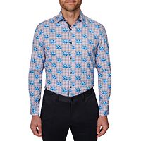 Society of Threads Men's Slim-Fit Floral Performance Dress Shirt