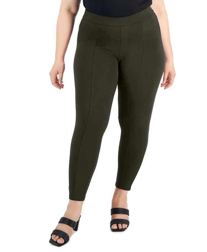 Style & Co Plus Size Ponté-Knit Pull-On Pants, Created for Macy's - Macy's