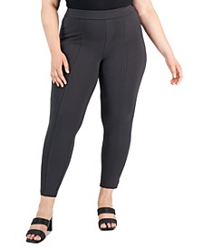 Plus Size Ponté-Knit Pull-On Pants, Created for Macy's