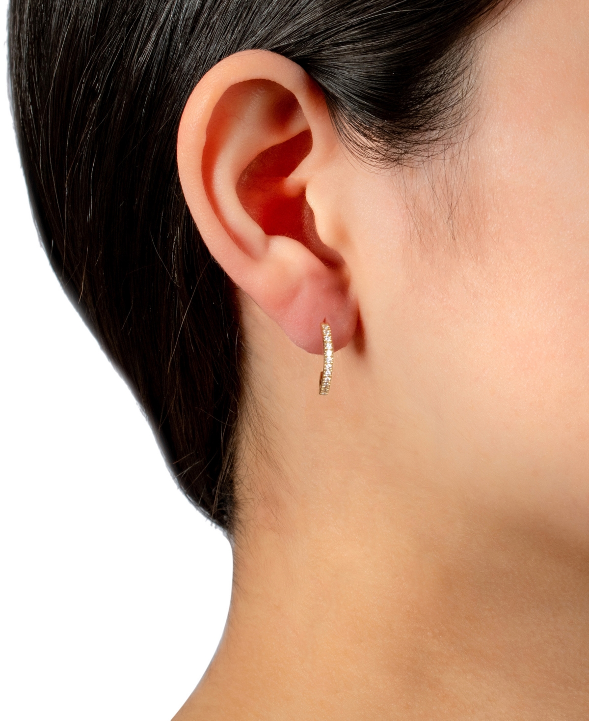 Giani Bernini Cubic Zirconia Small Half Hoop Earrings, 0.55