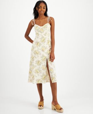 Lucky Brand Women's Floral-Print Button-Down Slip Dress - Macy's
