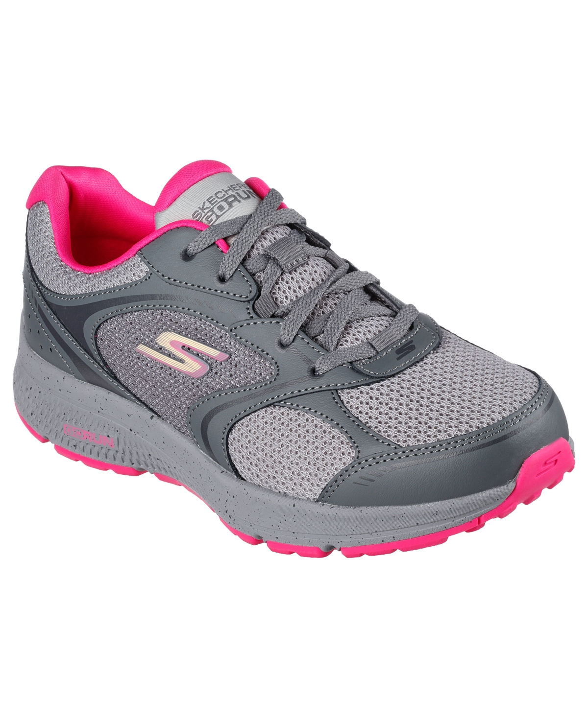 Skechers Women's Gorun Consistent Running Sneakers From Finish Line In Gray/pink