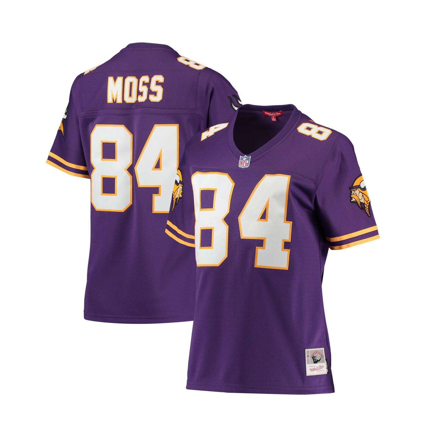 Женский топ Mitchell & Ness Randy Moss Purple Minnesota Vikings Legacy Replica Team Jersey — фото 2
