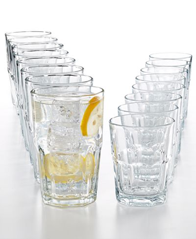 CLoseout! The Cellar 16 Piece Elena Glassware Set