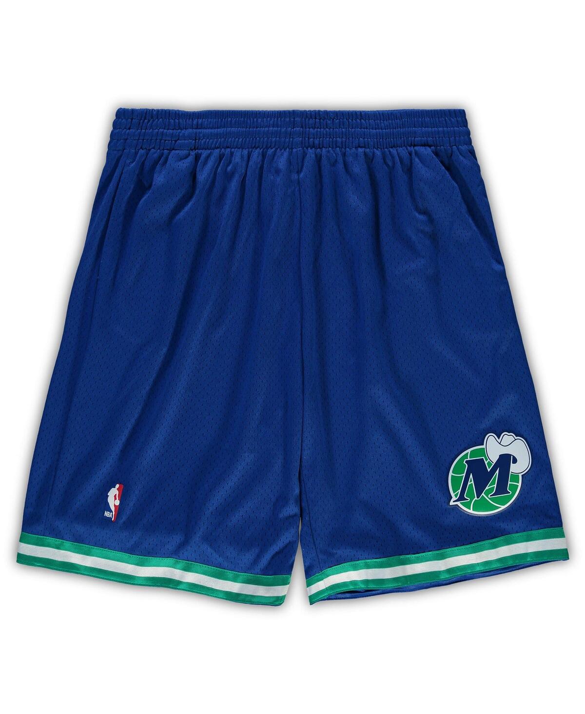 Mitchell & Ness Men's  Royal Dallas Mavericks Big And Tall Hardwood Classics Team Swingman Shorts In Blue
