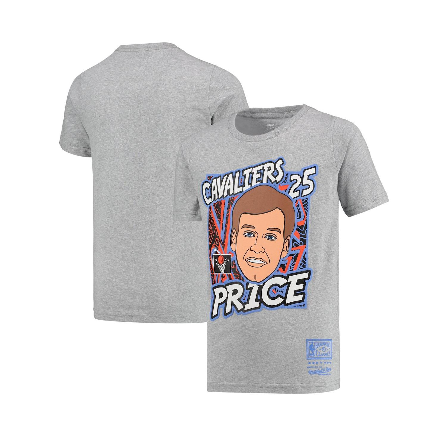 Big Boys and Girls Mark Price Gray Cleveland Cavaliers Hardwood Classics King Of The Court Player T-shirt
