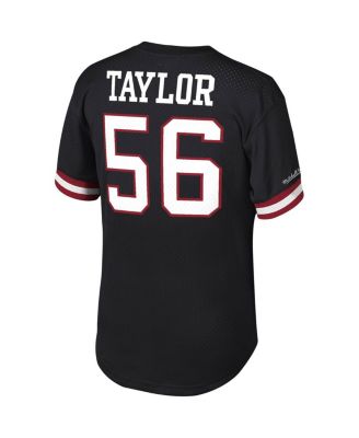 Men's Lawrence Taylor Black New York Giants Retired Player Name and Number Mesh Top