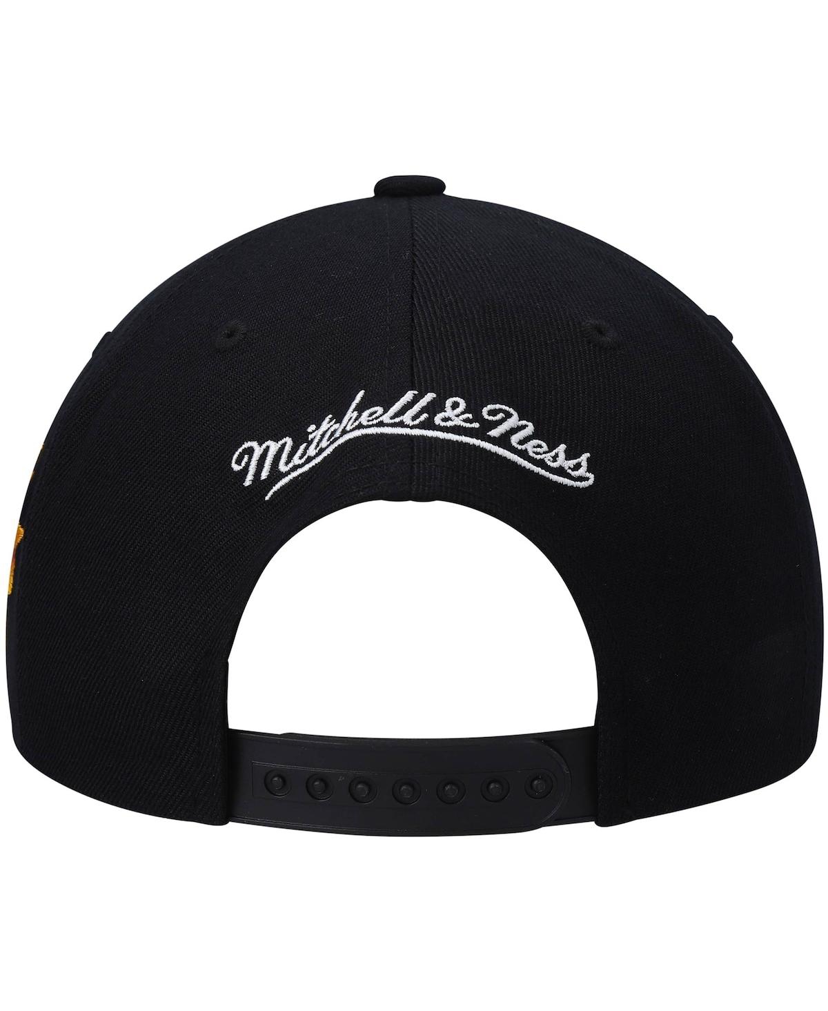 Mitchell & Ness Men's  Black Phoenix Suns Hardwood Classics Script 2.0 Snapback Hat In Black
