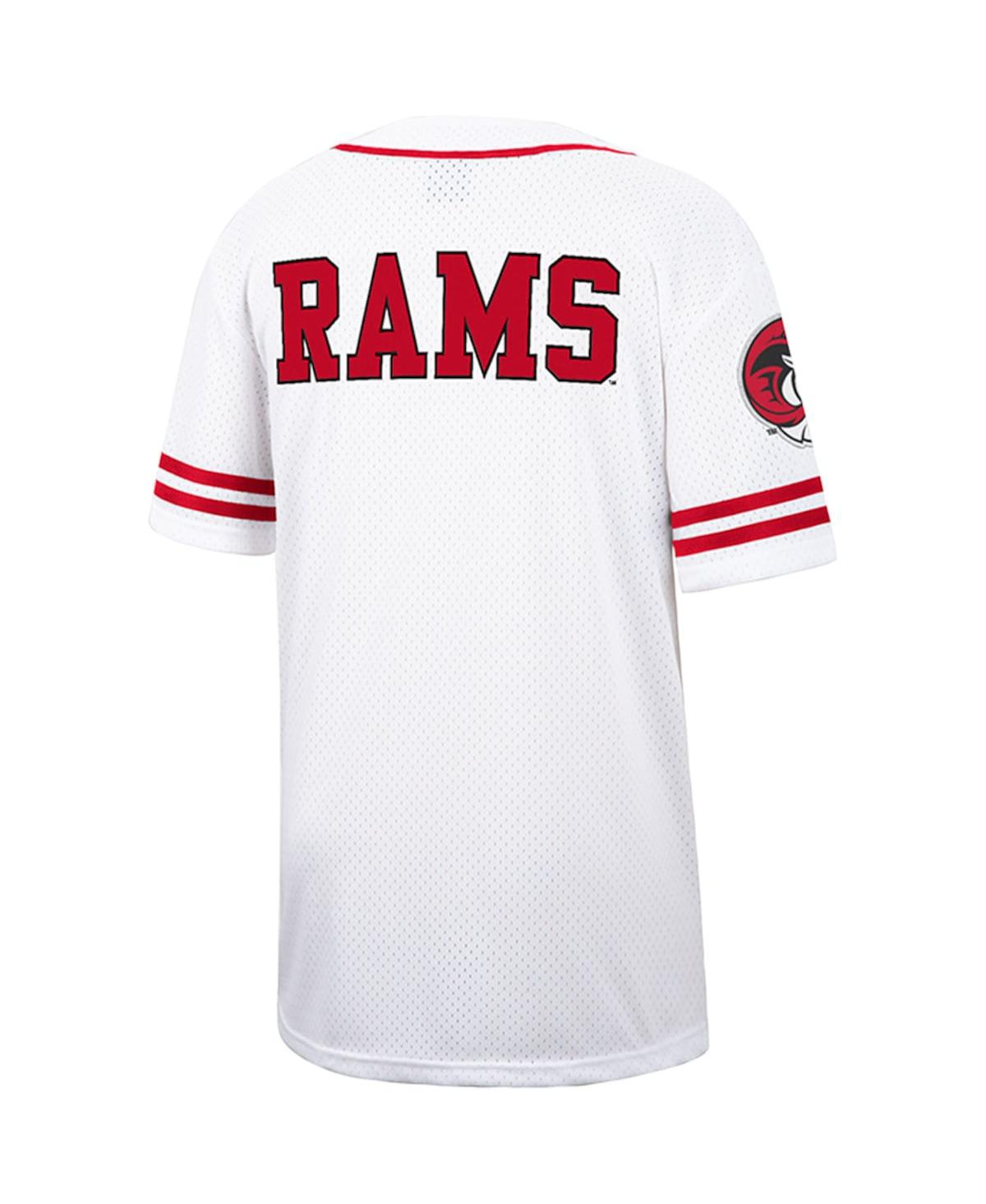 Men's Colosseumand Red Winston-Salem State Rams Free Spirited Baseball Jersey - White, Red