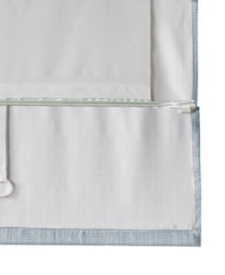 Basketweave Room Darkening Cordless Roman Shade, Single Panel for Bedroom, Thermal Insulated Window Blind Treatment for Living Room, Width 39 length 64 inches, Blue Window Panel