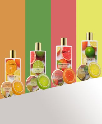 Bath and Body Care Gift Set, Home Spa Kit in Lemon, Orange, Grapefruit Lime Scents, Relaxing Stress Relief Gift, 19 Piece