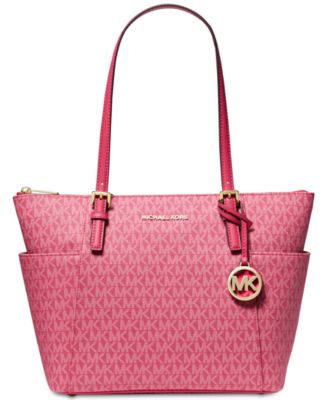 signature jet set east west top zip tote