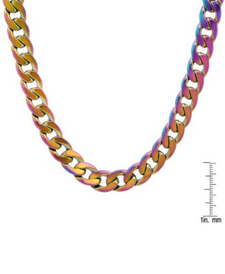 Men's Ion Plating Stainless Steel Cuban Link Necklace