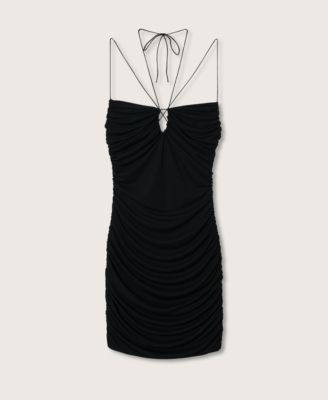 mango cut out ruched dress MANGO Cut-Out Ruched Dress