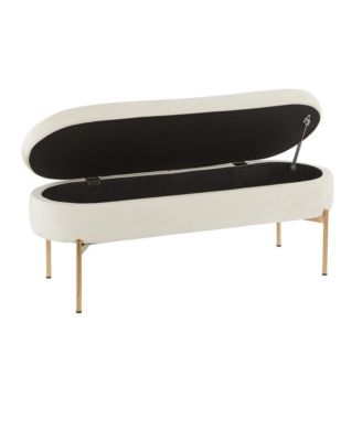 Chloe Contemporary Glam Storage Bench