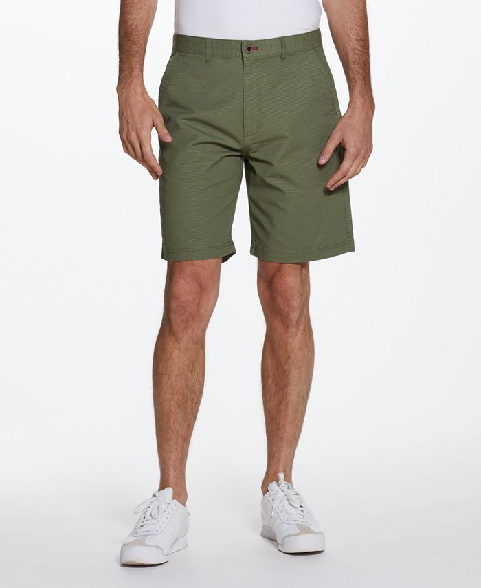 Weatherproof Vintage Men's Stretch Ribbed Ottoman 9" Flat Front Shorts