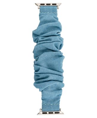 Women's Light Blue Denim Scrunchie Band designed for Apple Watch&reg; 42mm (Series 1-3 only) & 44/45/46/49mm (Ultra & Ultra 2)