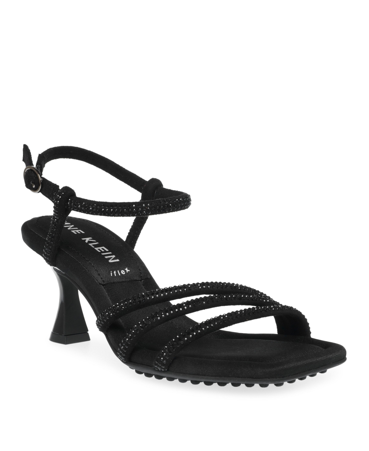Shop Anne Klein Women's Jules Crystal Dress Sandals In Black Crystals