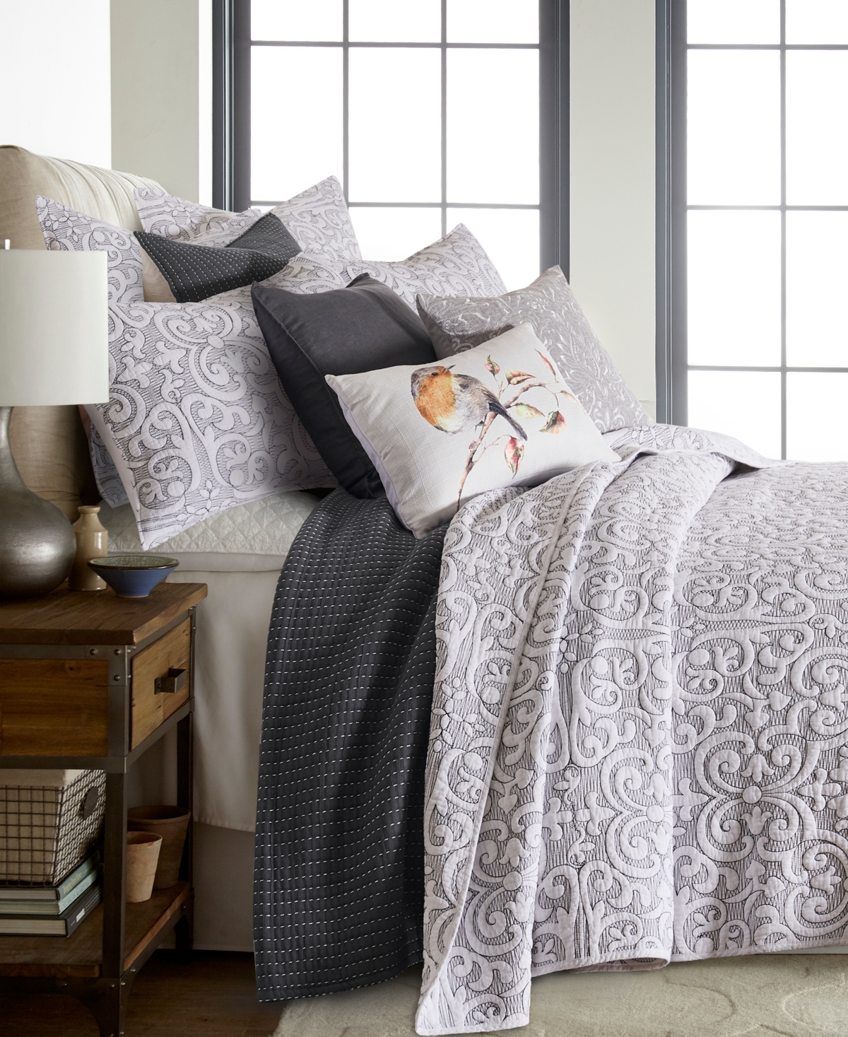 Levtex Sherbourne Quilted Stitch Quilt, Twin In Multi