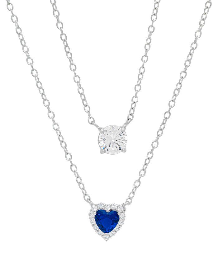 Macy's blue sapphire necklace on sale