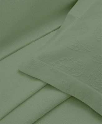 100% Cotton Paisley Matelasse All-Season 2-Piece Coverlet Set, Twin