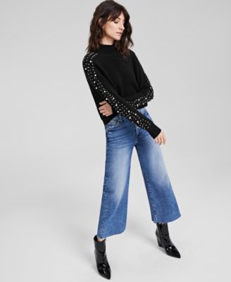 Charter Club - Women's 100% Cashmere Embellished Sweater