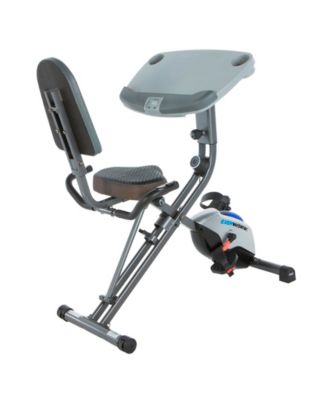 Exerpeutic Exerwork 1000 Fully Adjustable Desk Folding Exercise Bike with Pulse
