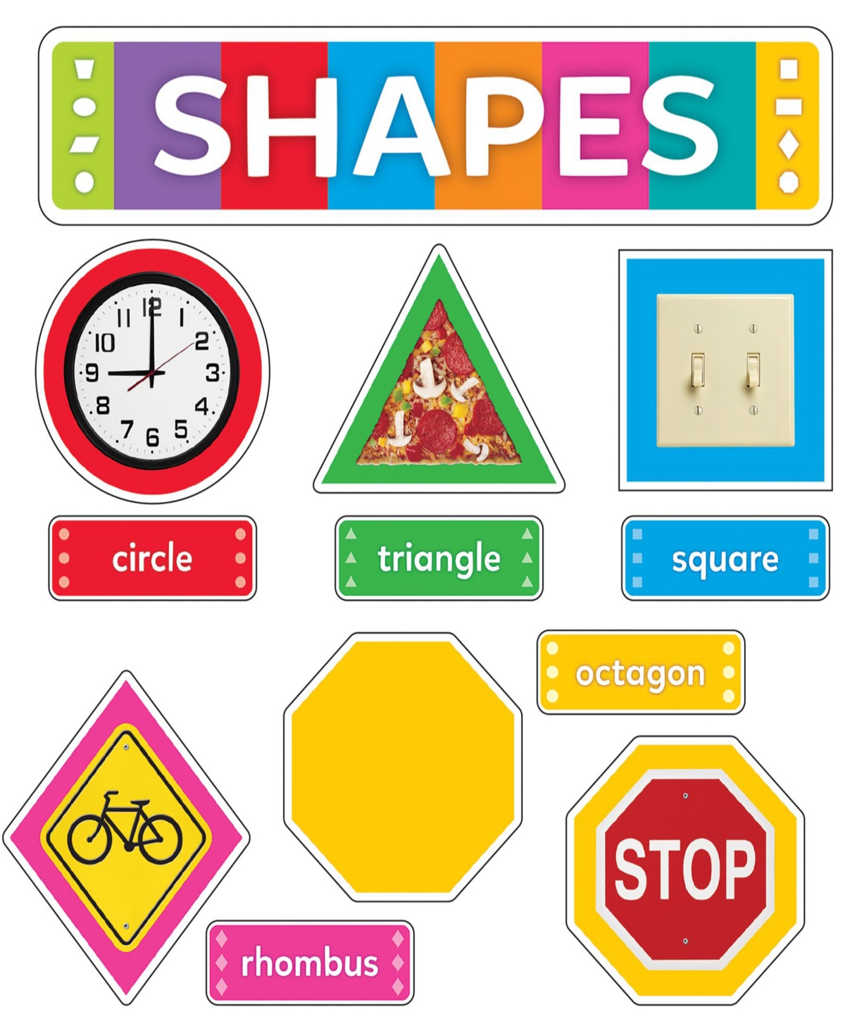 Trend Enterprises Kids' Shapes All Around Us Learning Set, 29 Pieces In Multi