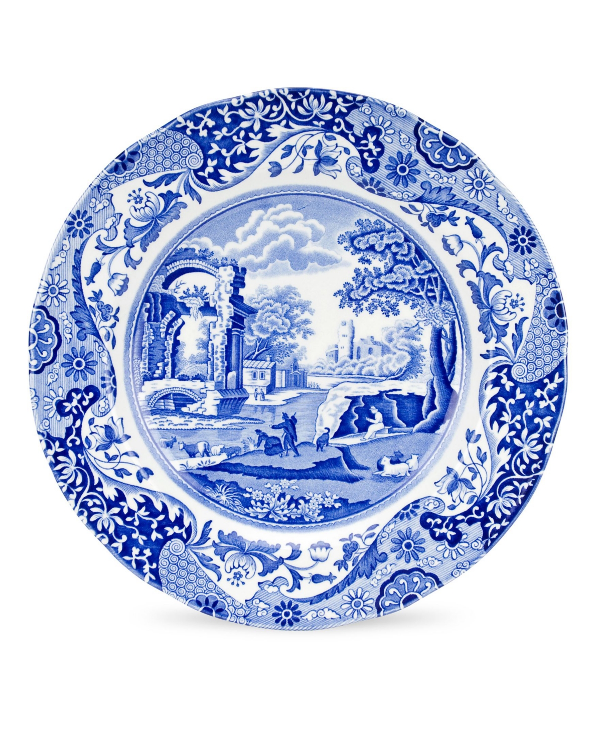 Italian Dinner Plates, Set of 4 - Blue