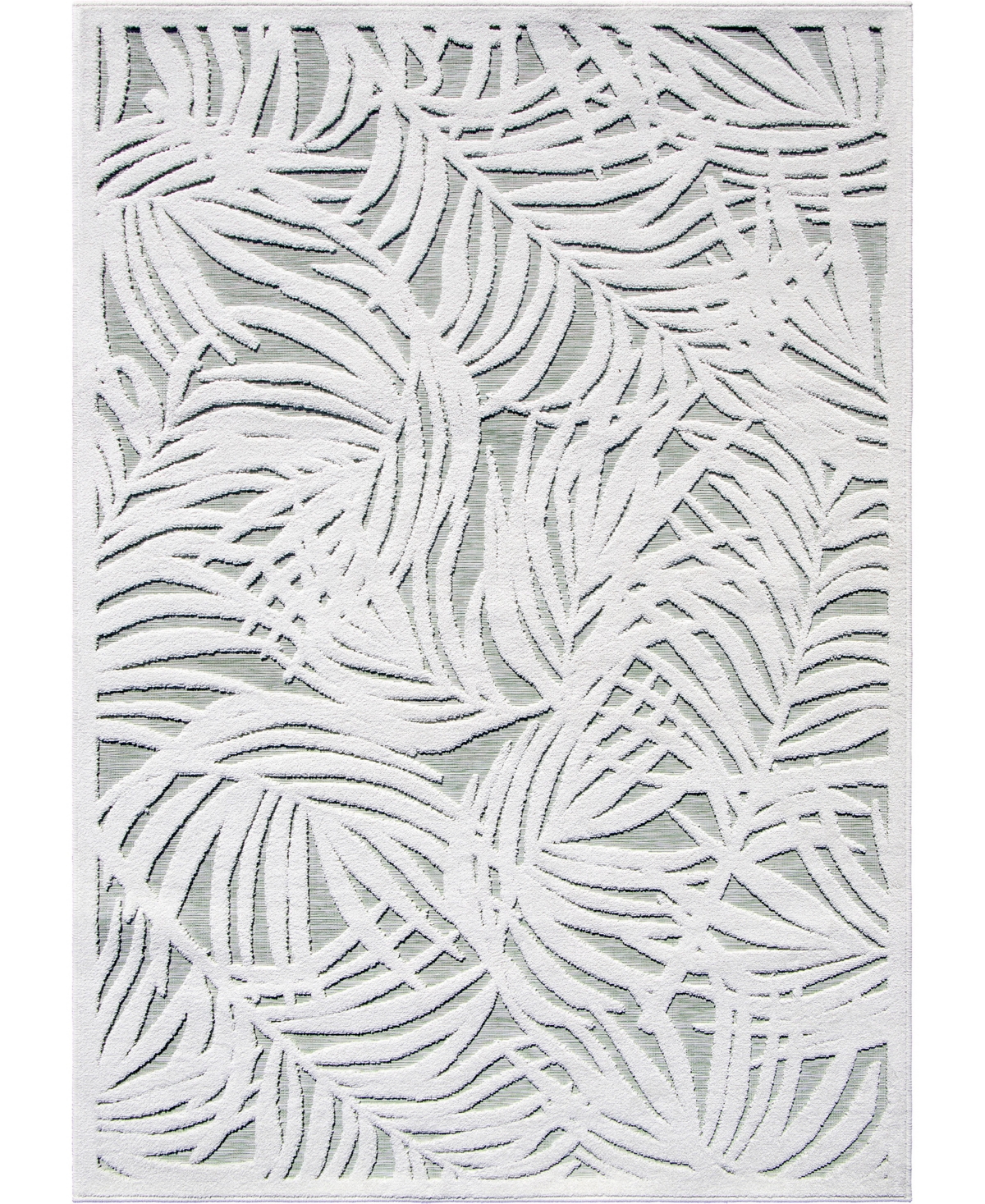 Edgewater Living Prima Loop PRL05 7'9in x 10'10in Outdoor Area Rug - White Sage