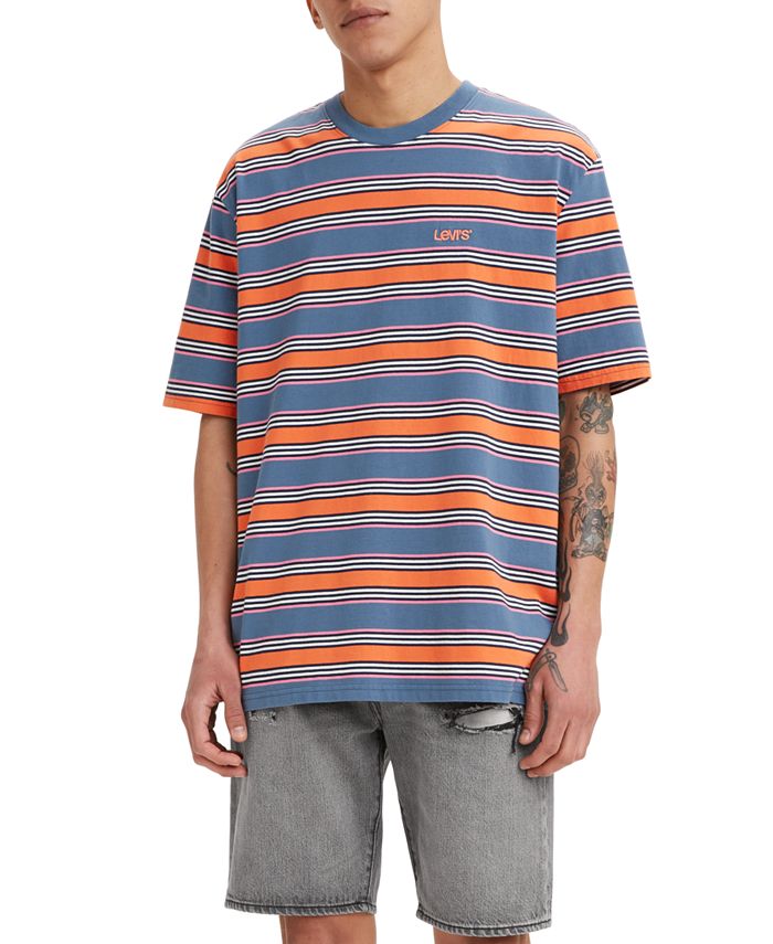 Levi's Men's Oversized-Fit Striped Short Sleeve T-Shirt & Reviews - T-Shirts  - Men - Macy's