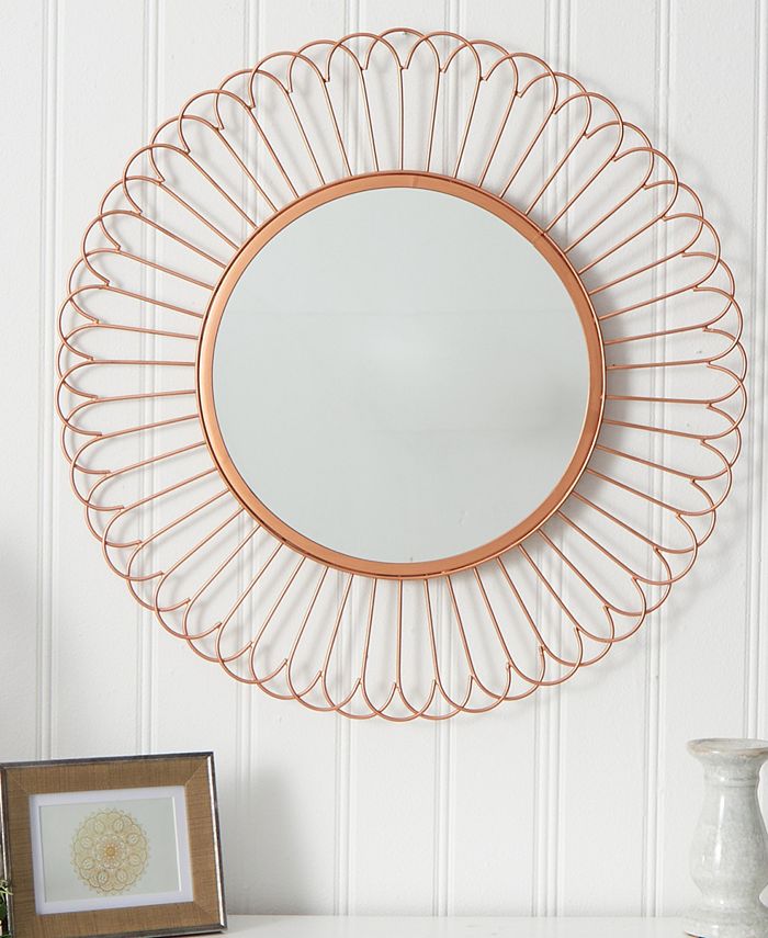 Nearly Natural Starburst Mirror Wall Decor, 28" Macy's
