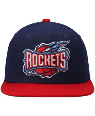 Men's Navy and Red Houston Rockets Hardwood Classics Team Two-Tone 2.0 Snapback Hat