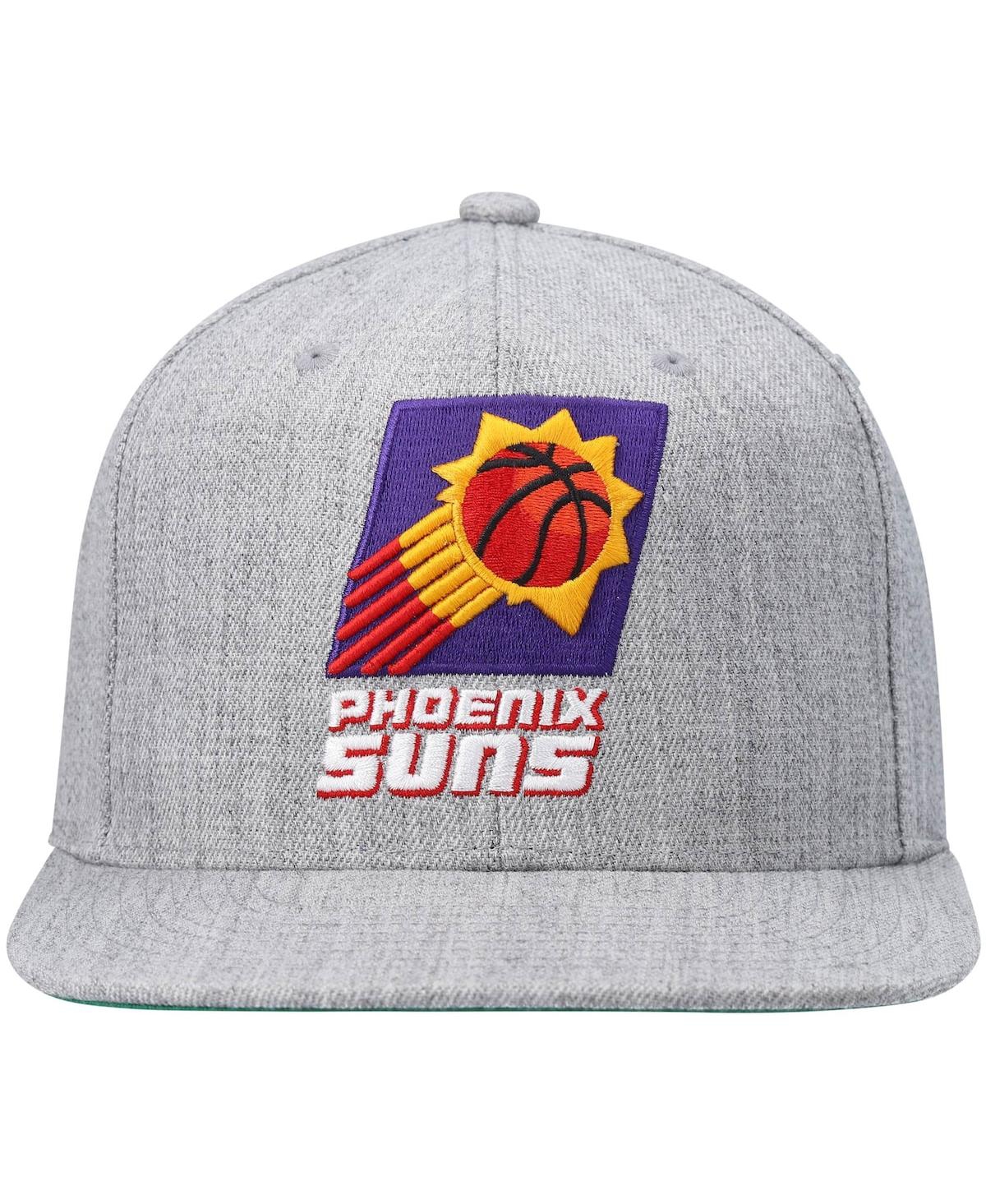 Mitchell & Ness Men's  Heathered Gray Phoenix Suns Hardwood Classics Team 2.0 Snapback Hat In Heathered Gray