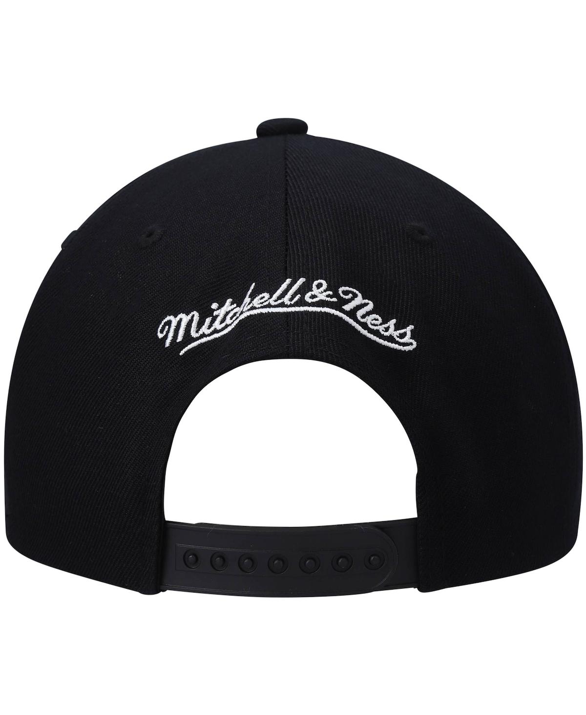 Mitchell & Ness Men's  Black Houston Rockets Hardwood Classics Script 2.0 Snapback Hat In Black