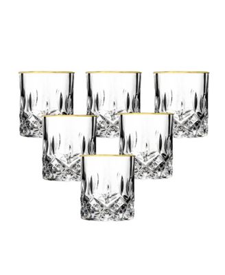 Lorren Home Trends Calici In Cristallo Siena Con Bordo Oro 24K, Set Da 4 Bicchieri Eleganti Per Spumante