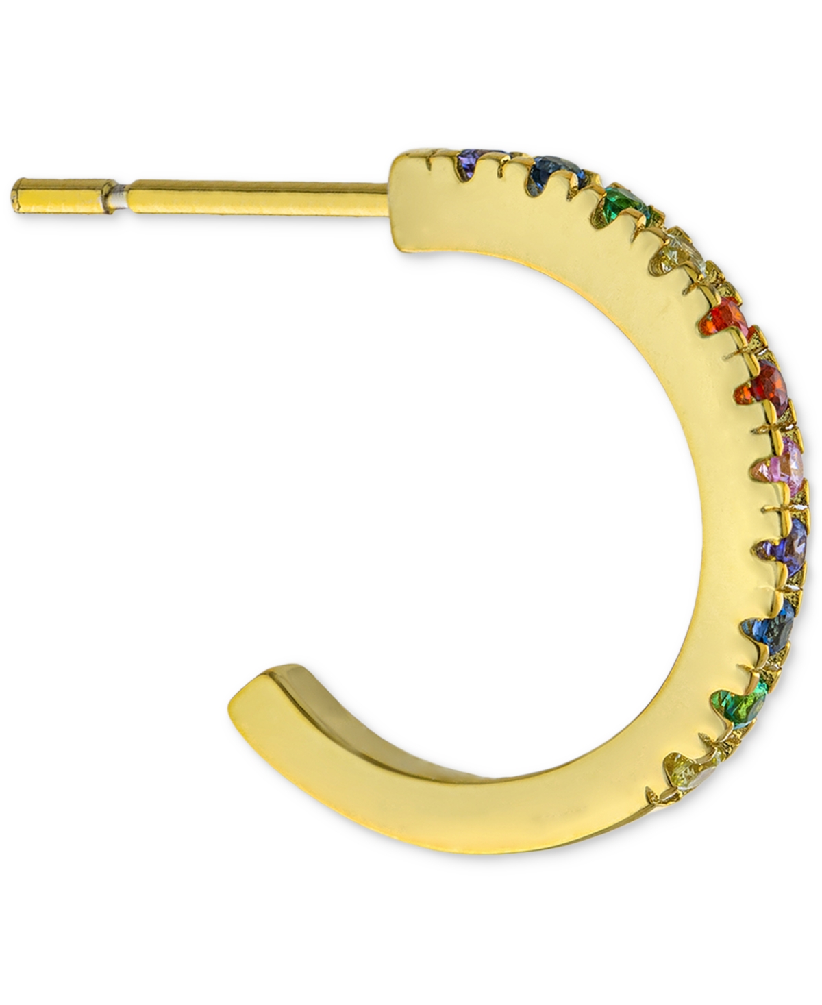 Giani Bernini Rainbow Cubic Zirconia Hoop Earrings in 18k Gold-Plated Sterling Silver, Created for Macy's
