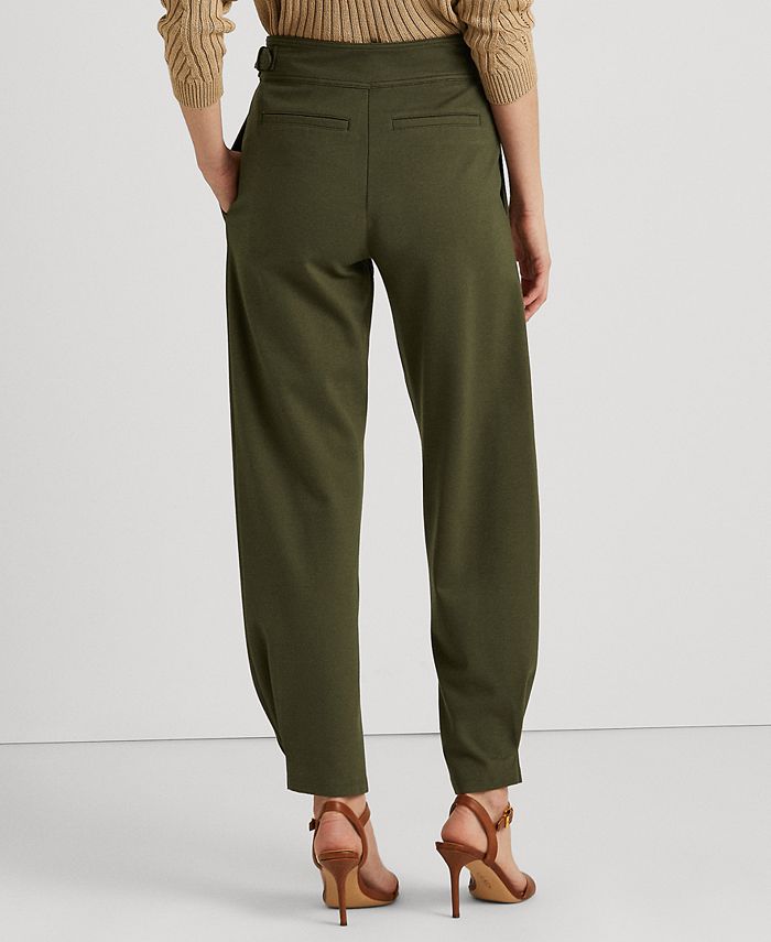 Lauren Ralph Lauren Cropped Pleated Ponte Pants - Macy's