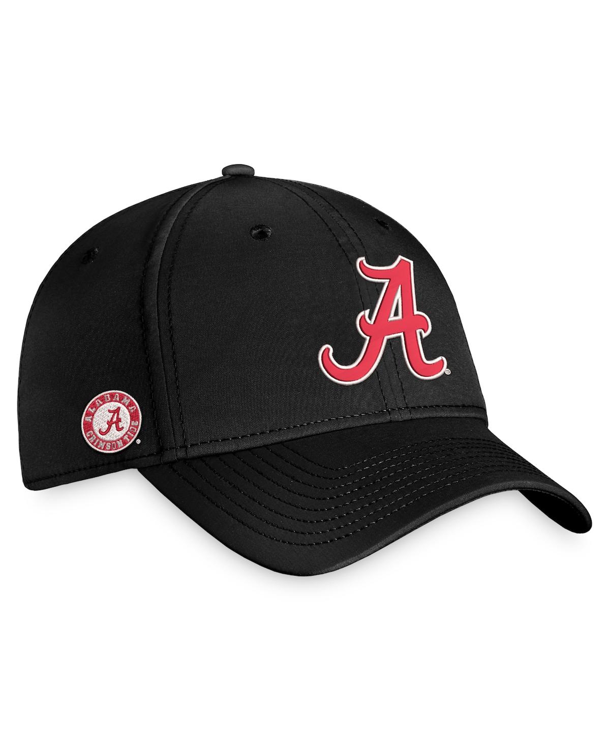 Shop Top Of The World Men's  Black Alabama Crimson Tide Reflex Logo Flex Hat