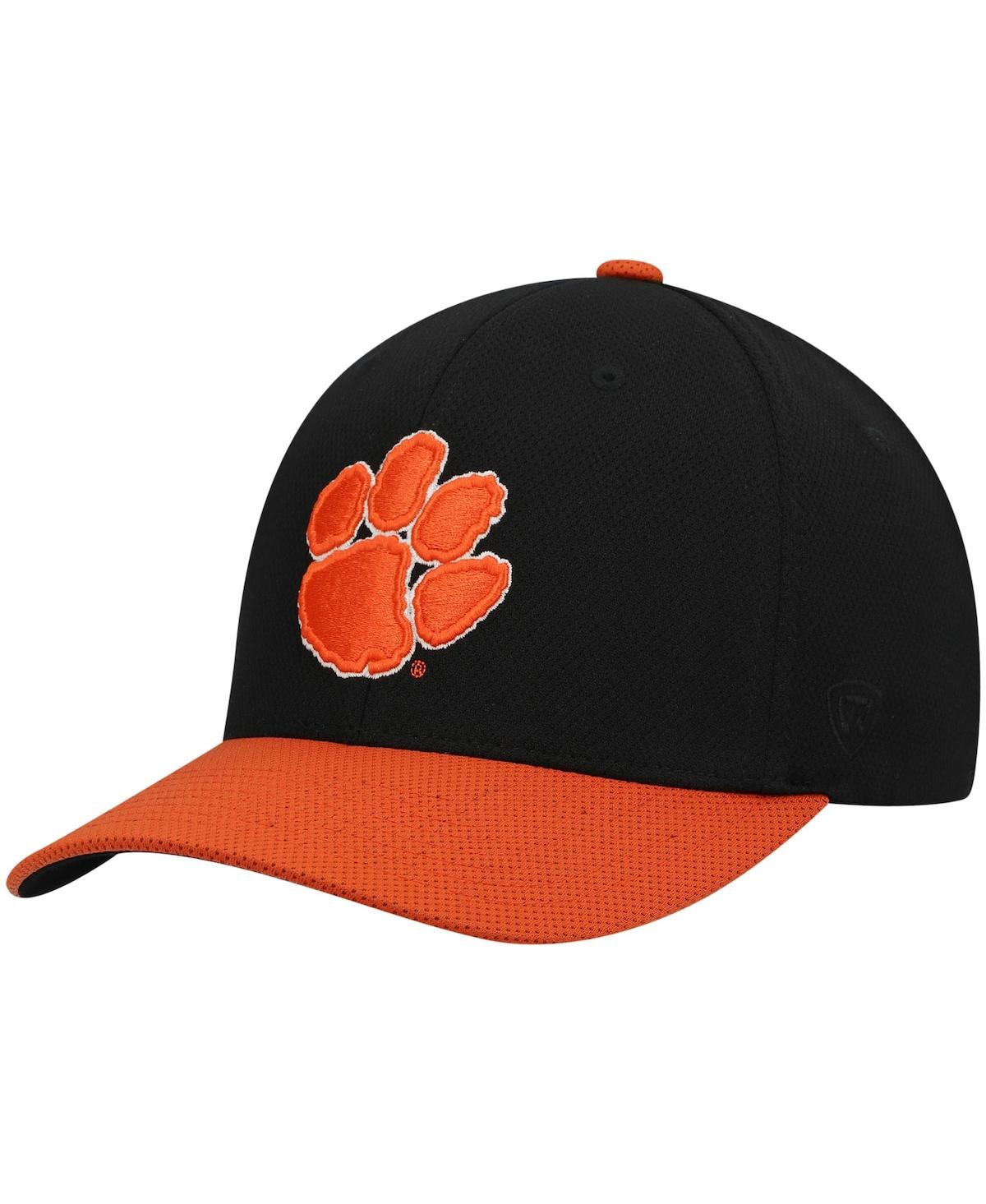 Shop Top Of The World Men's  Black, Orange Clemson Tigers Two-tone Reflex Hybrid Tech Flex Hat In Black,orange