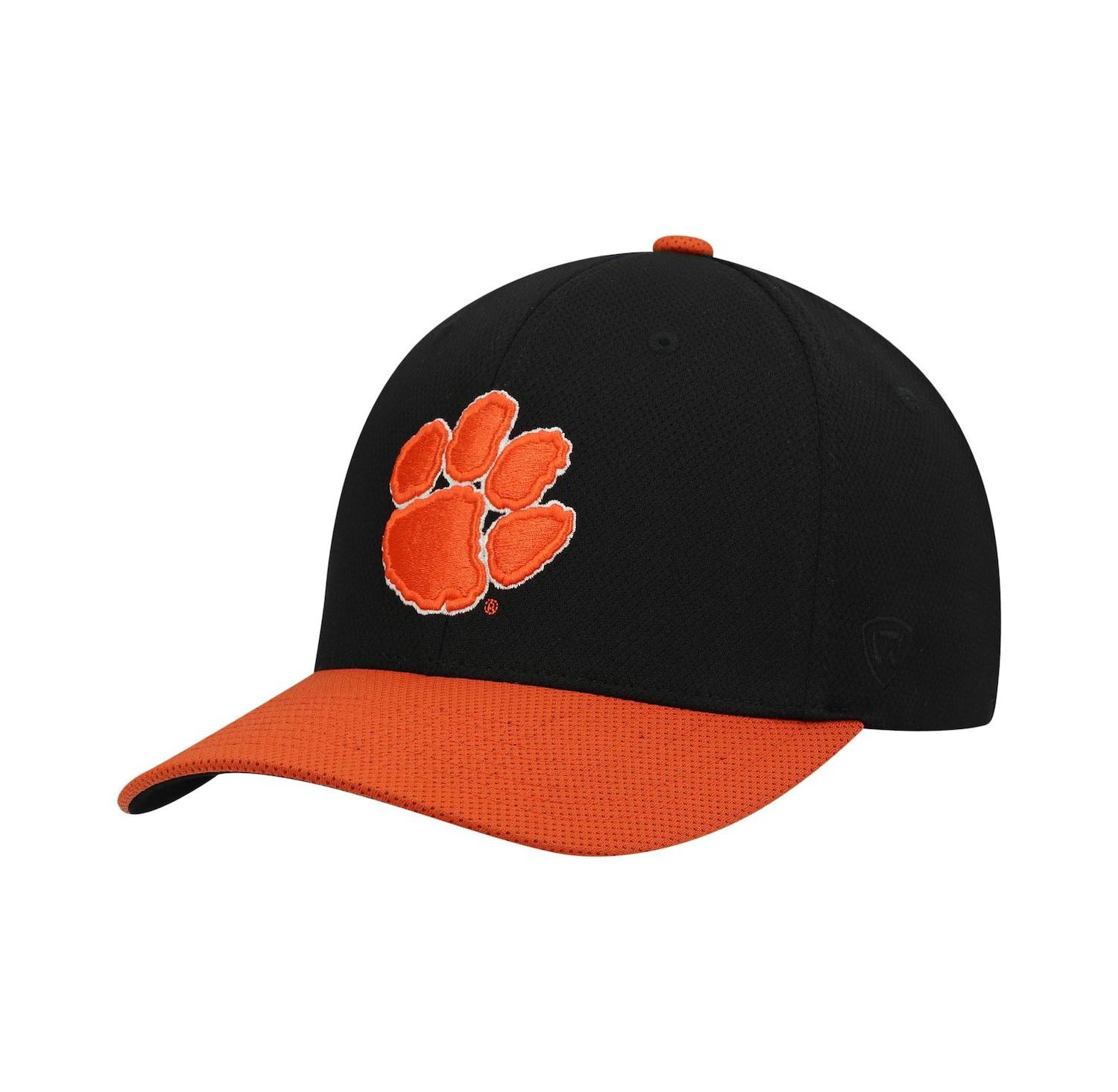 Men's Black, Orange Clemson Tigers Two-Tone Reflex Hybrid Tech Flex Hat
