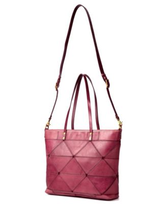 Women's Genuine Leather Prism Tote Bag