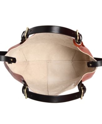 Women's Genuine Leather Dip Dye Tote