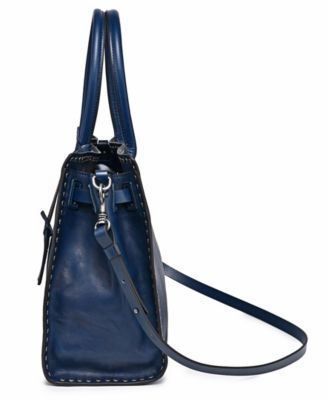 Westland Large Studded Leather Satchel Bag