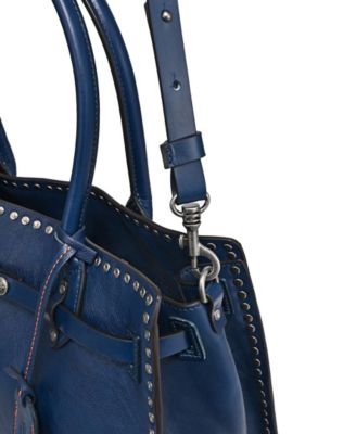 Westland Large Studded Leather Satchel Bag