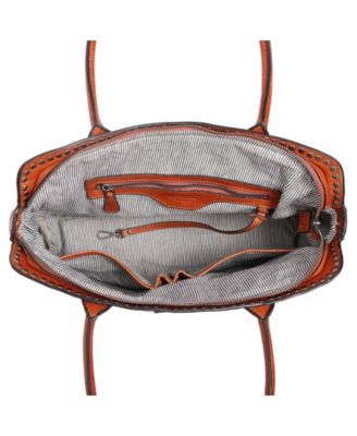 Women's Genuine Leather Soul Stud Satchel Bag