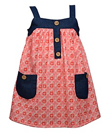 Baby Girls Sleeveless Knit Float Dress with Matching Panty