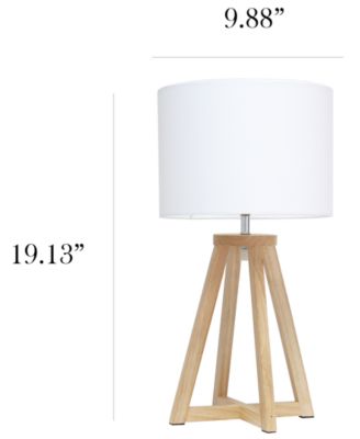 Interlocked Triangular Wood Table Lamp