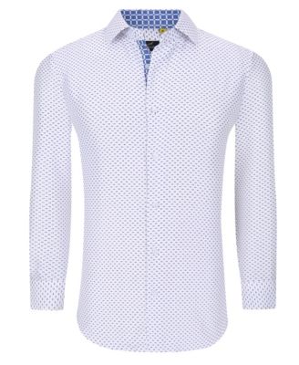 Men's Business Geometric Long Sleeve Button Down Shirt