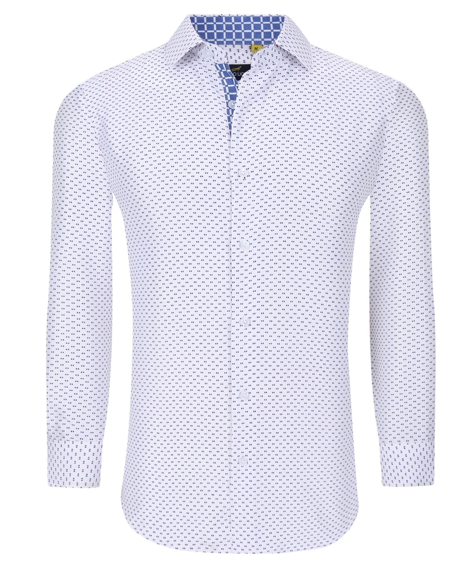 Men's Business Geometric Long Sleeve Button Down Shirt